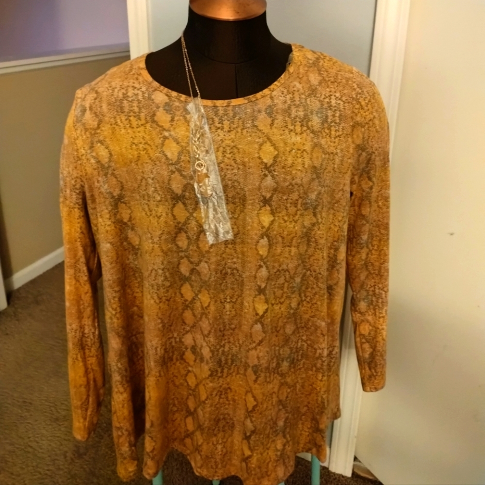 Snakeskin print blouse